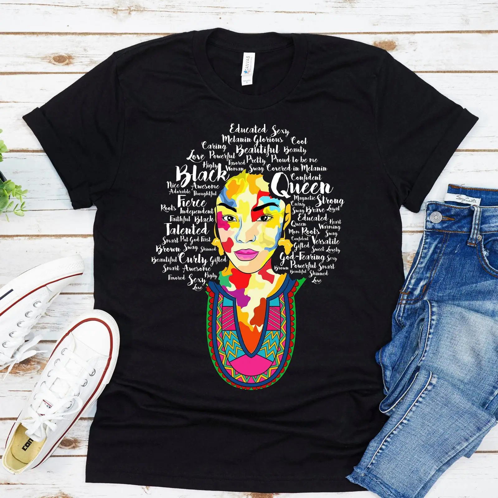 Women Fashion History - 블랙 퀸 티셔츠 역사의 달 아프리카계