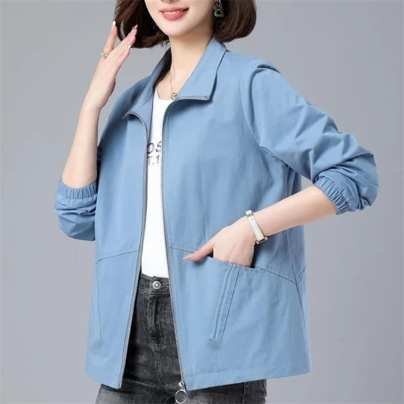 Women'S Fashion Raincoat - 여성용 바람막이 재킷, 우아한 컬러 블록