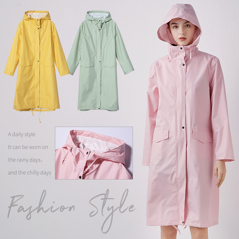 Women'S Fashion Raincoat - 여성용 경량 통기성 레인 코트, 방수