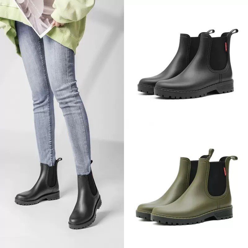 Women'S Fashion Rain Boots - 여성용 숏 튜브 미끄럼 방지 레인슈즈,