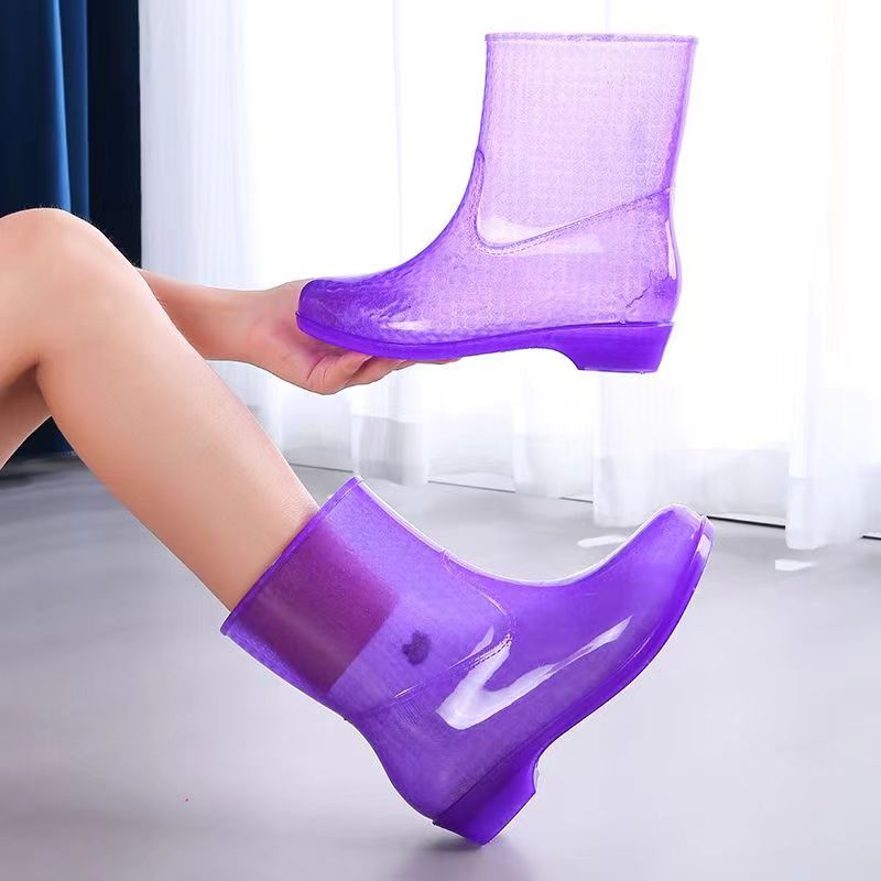 Women'S Fashion Rain Boots - 여성용 부드러운 밑창 미끄럼 방지 하이탑,