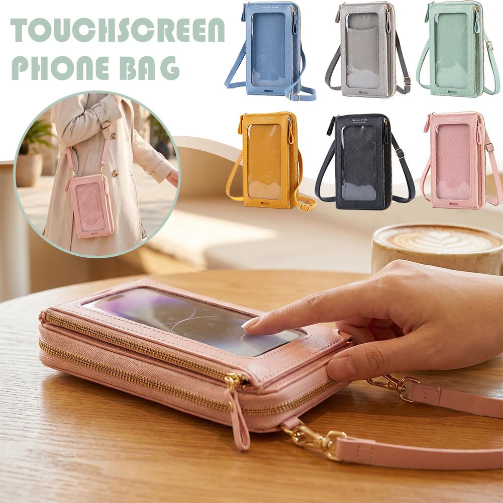 Crossbody Bag Women - 여성 가방 부드러운 가죽 지갑 터치스크린