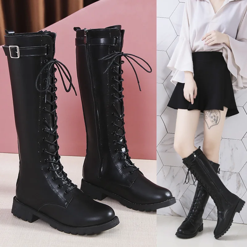 겨울 새로운 라운드 헤드 두꺼운 밑창 크로스 스트랩 패 - Women Fashion Trend 2025 리뷰 및 가격