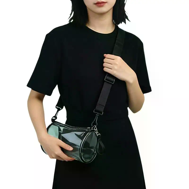세련된 투명 레이저 크로스백 여성용 원통형 미니 숄더백 - Crossbody Bag Women 리뷰 및 가격