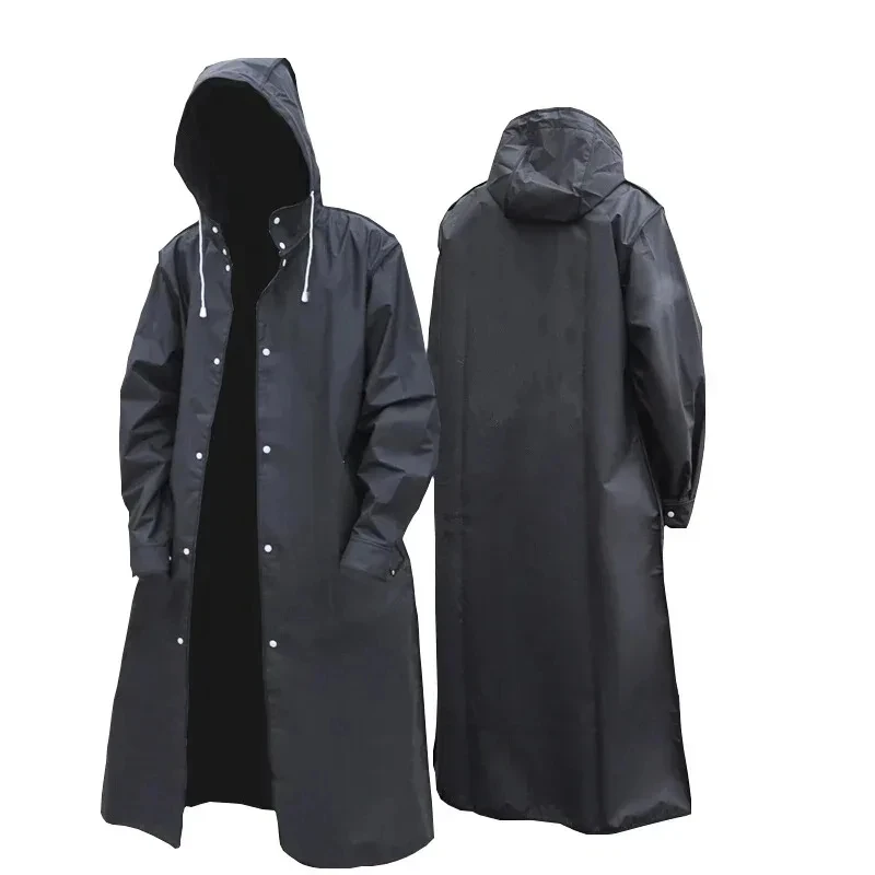 성인 방수 긴 비옷, 블랙 패션, 남성 후드 비옷, 야 - Women'S Fashion Raincoat 리뷰 및 가격