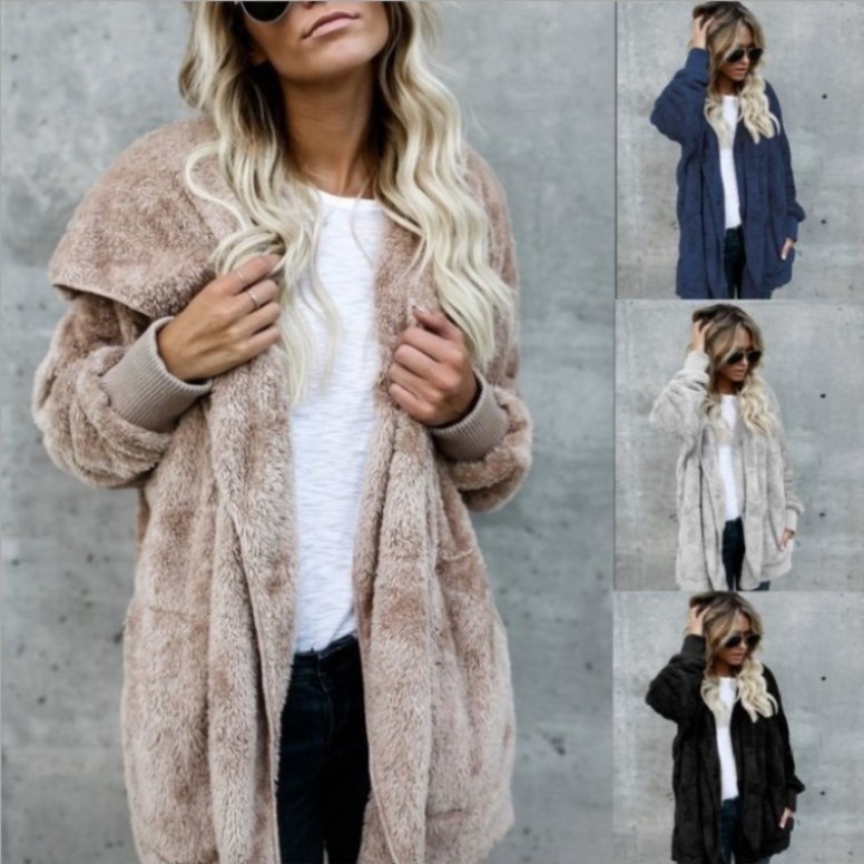 따뜻한 플러시 인조 모피 코트 양면 착용 가능한 부드러 - Sherpa Coat Women 리뷰 및 가격