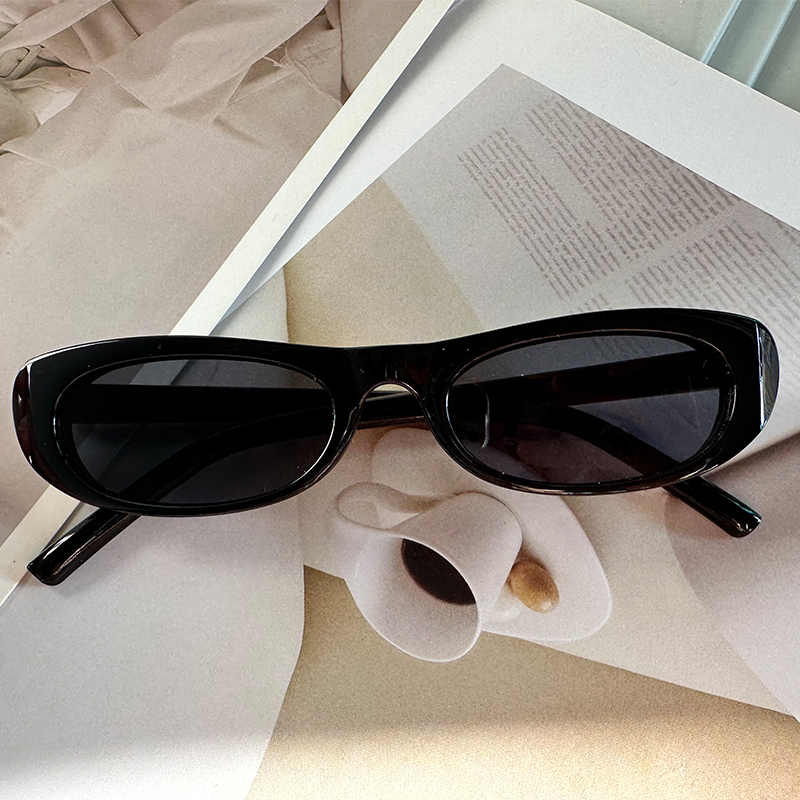 여성용 레트로 타원형 선글라스 블랙 스몰 프레임 패션  - Women Fashion Glasses 리뷰 및 가격
