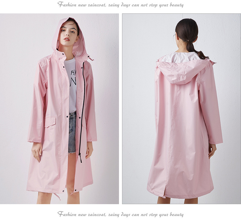 여성용 경량 통기성 레인 코트, 방수 긴 레인 코트,  - Women'S Fashion Raincoat 리뷰 및 가격