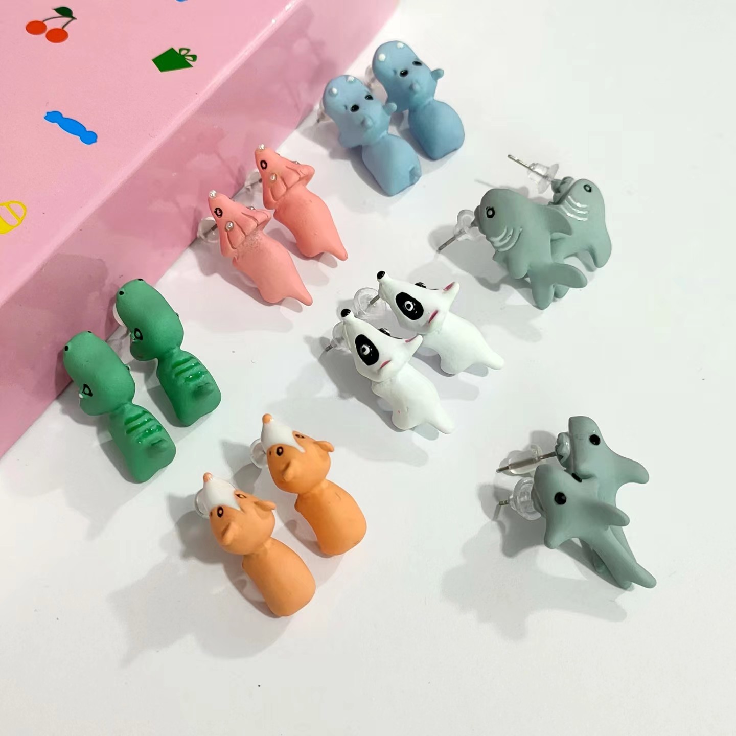 2pcs/1pair 여성용 동물 만화 스터드 귀걸이 귀 - Women'S Fashion Earrings 리뷰 및 가격