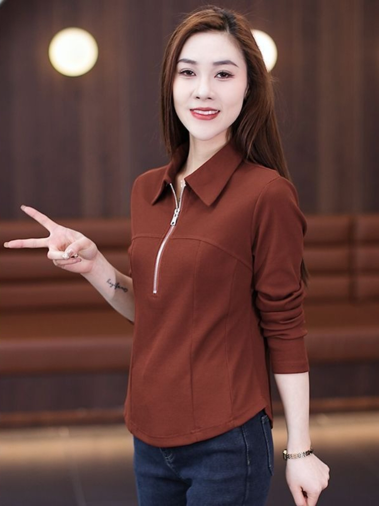 여성 프리미엄 슬림핏 폴로넥 긴팔 티셔츠 2026년 초 - Women'S Fashion Petite 리뷰 및 가격