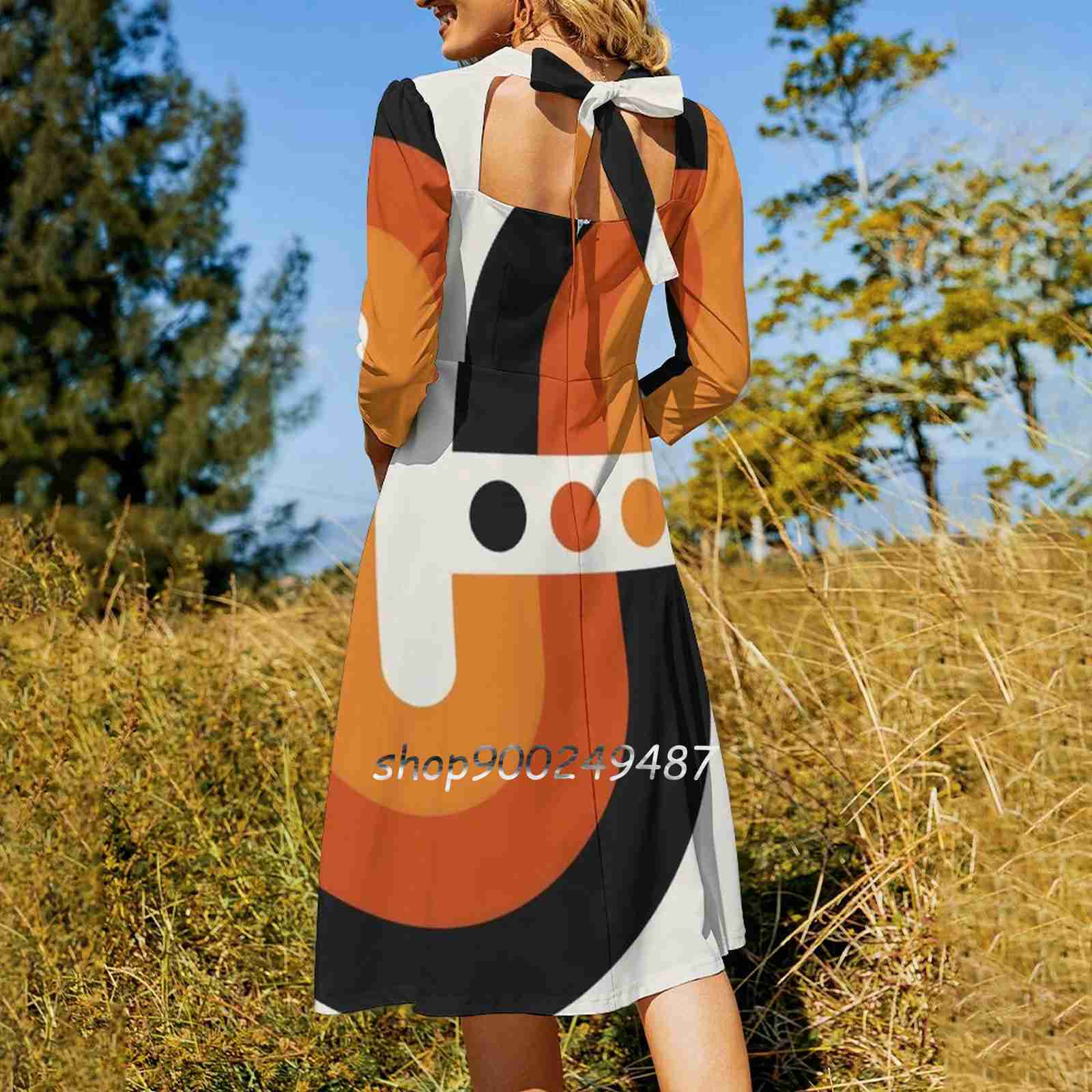 일몰 레인보우 플레어 드레스 스퀘어 넥 드레스, 우아한 - Women'S Fashion Of The 60S 리뷰 및 가격