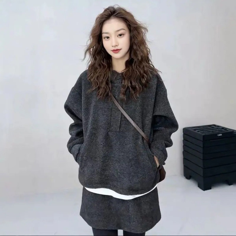 여성 한국 스타일 겨울 울 혼방 투피스 세트 오버사이즈 - Women'S Fashion Petite 리뷰 및 가격