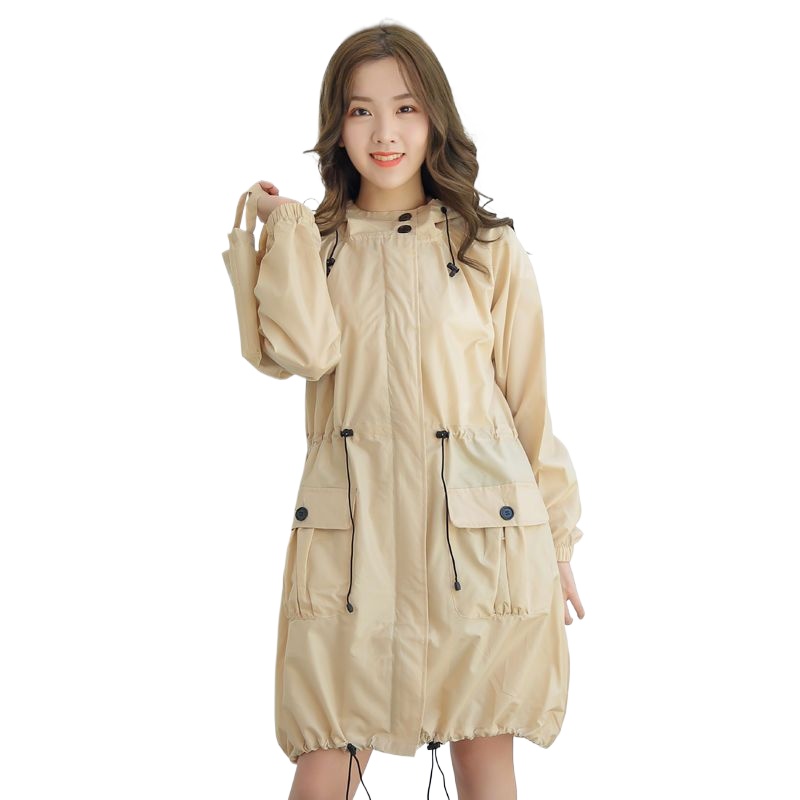 가벼운 방수 여성용 롱 후드 재킷 여름용 얇고 통기성  - Women'S Fashion Raincoat 리뷰 및 가격