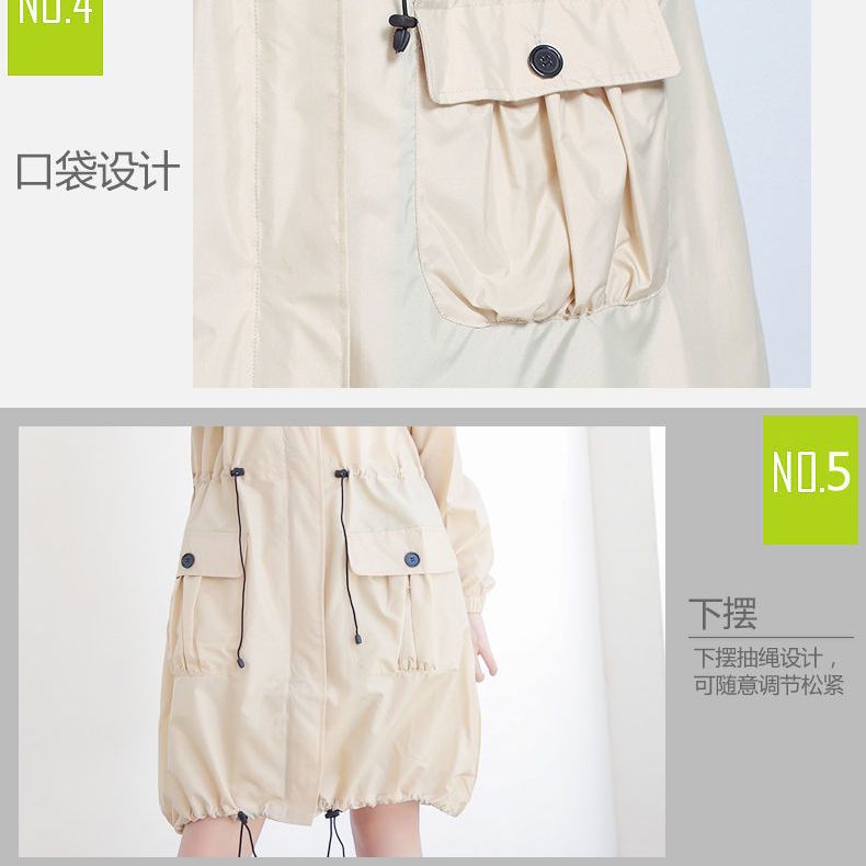 가벼운 방수 여성용 롱 후드 재킷 여름용 얇고 통기성  - Women'S Fashion Raincoat 리뷰 및 가격