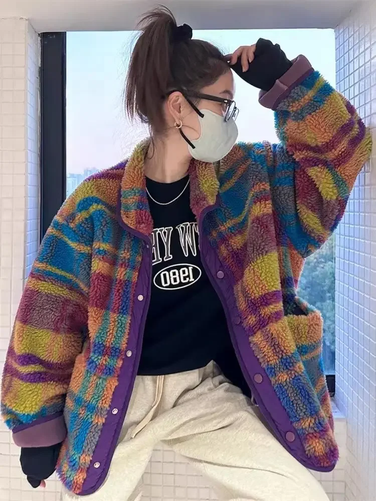 여성 코트 폴라 플리스 격자 무늬 가을 겨울 패션 두꺼 - Sherpa Coat Women 리뷰 및 가격