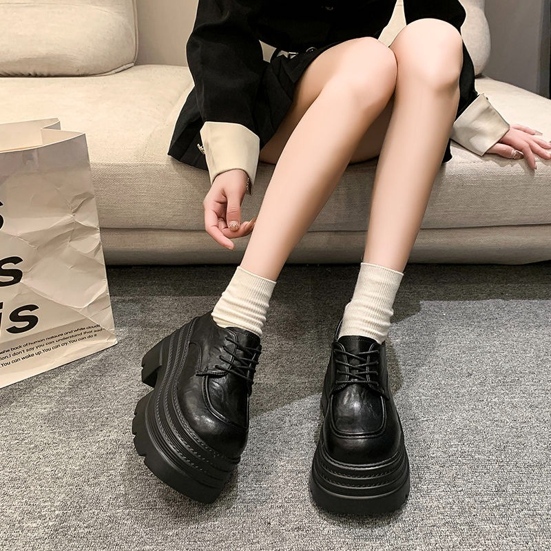 가을 겨울 여성용 작은 가죽 신발 청키 힐 두꺼운 밑창 - Women'S Fashion Petite 리뷰 및 가격