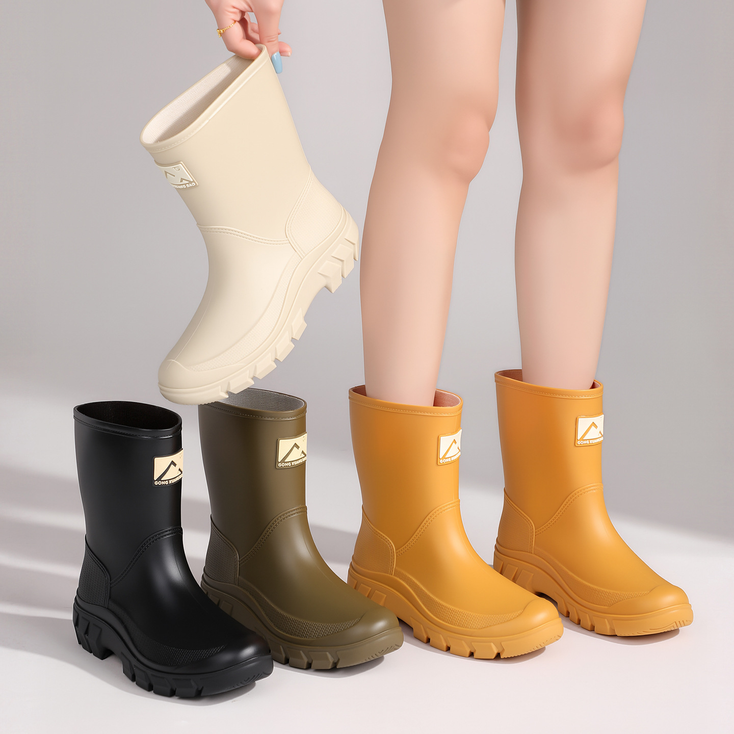 여성용 중간 길이 플리스 안감 레인부츠 방수 보온 미끄 - Women'S Fashion Rain Boots 리뷰 및 가격