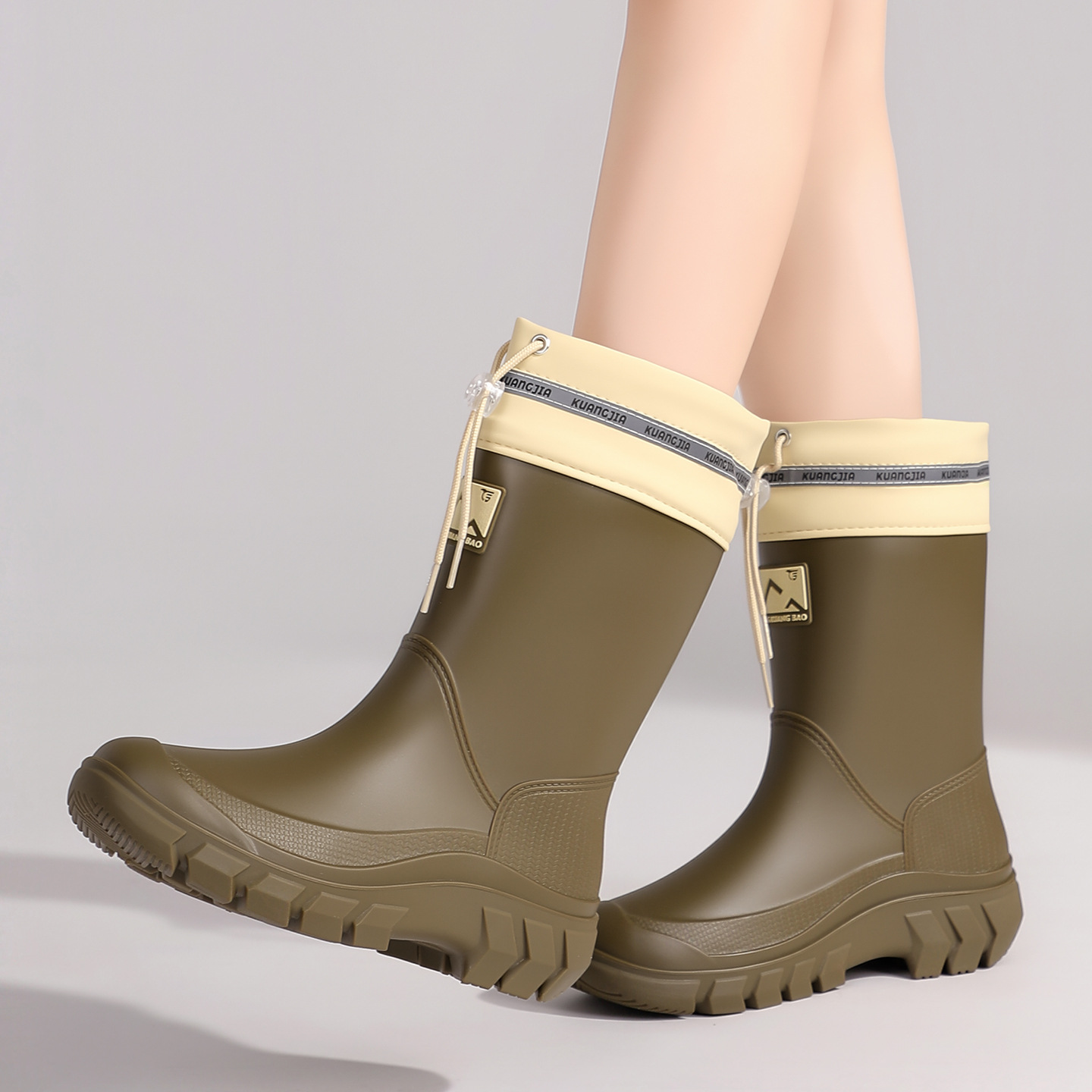 여성용 중간 길이 플리스 안감 레인부츠 방수 보온 미끄 - Women'S Fashion Rain Boots 리뷰 및 가격