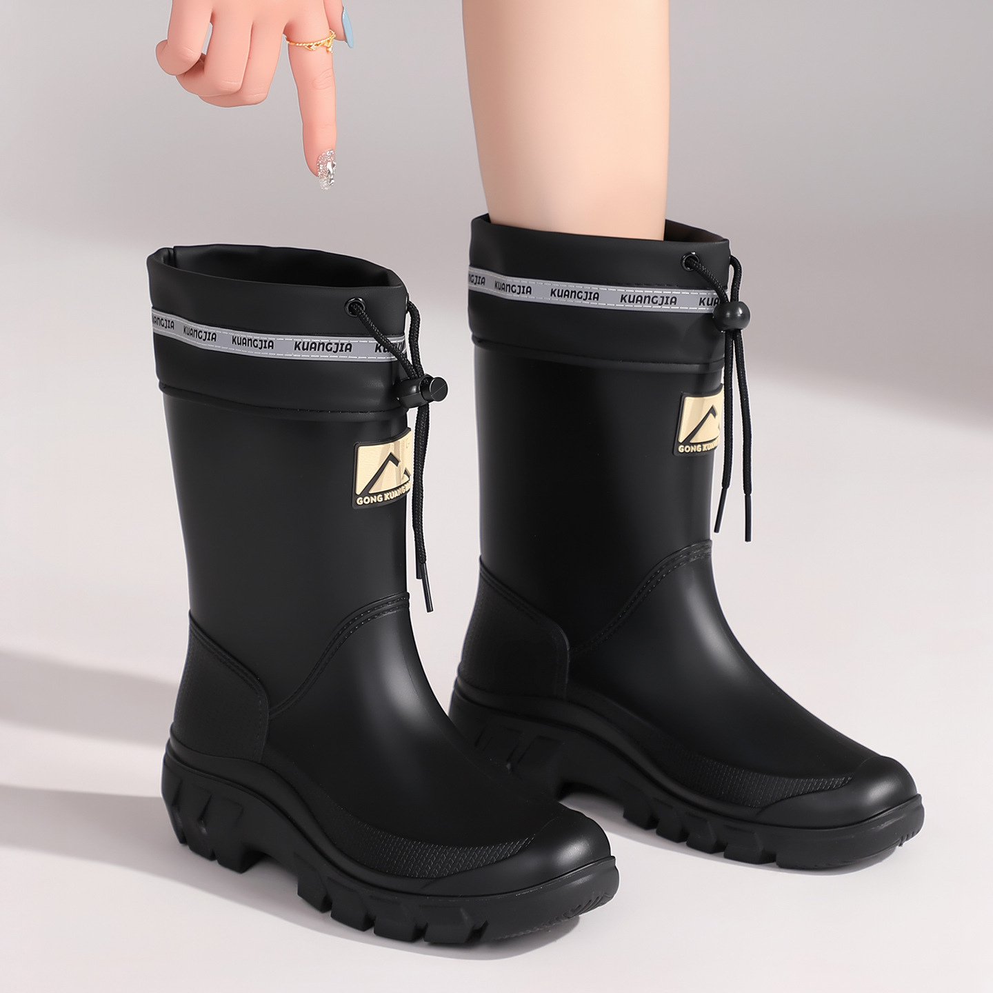 여성용 중간 길이 플리스 안감 레인부츠 방수 보온 미끄 - Women'S Fashion Rain Boots 리뷰 및 가격