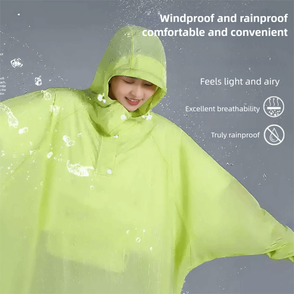 패션 EVA 레인 판초 방수 이중 레이어 소매 판초 후 - Women'S Fashion Raincoat 리뷰 및 가격