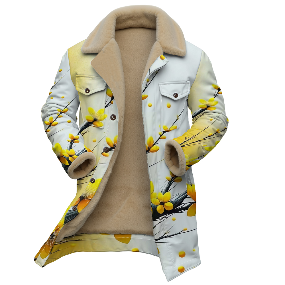 유니섹스 추상 꽃무늬 프린트 재킷 부드러운 셰르파 칼라 - Sherpa Coat Women 리뷰 및 가격