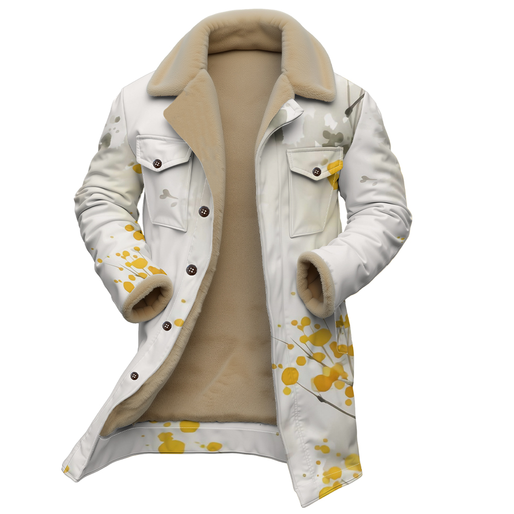 유니섹스 추상 꽃무늬 프린트 재킷 부드러운 셰르파 칼라 - Sherpa Coat Women 리뷰 및 가격