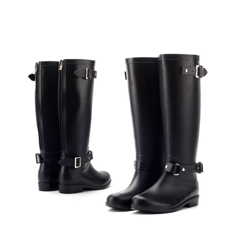 여성용 방수 작업 고무 부츠, 백 지퍼, 라운드 토,  - Women'S Fashion Rain Boots 리뷰 및 가격