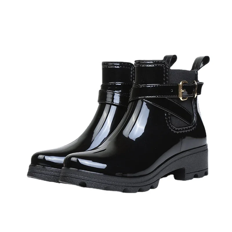 여성 신발 패션 방수 레인 슈즈 여성 가죽 발목 부츠  - Women'S Fashion Rain Boots 리뷰 및 가격