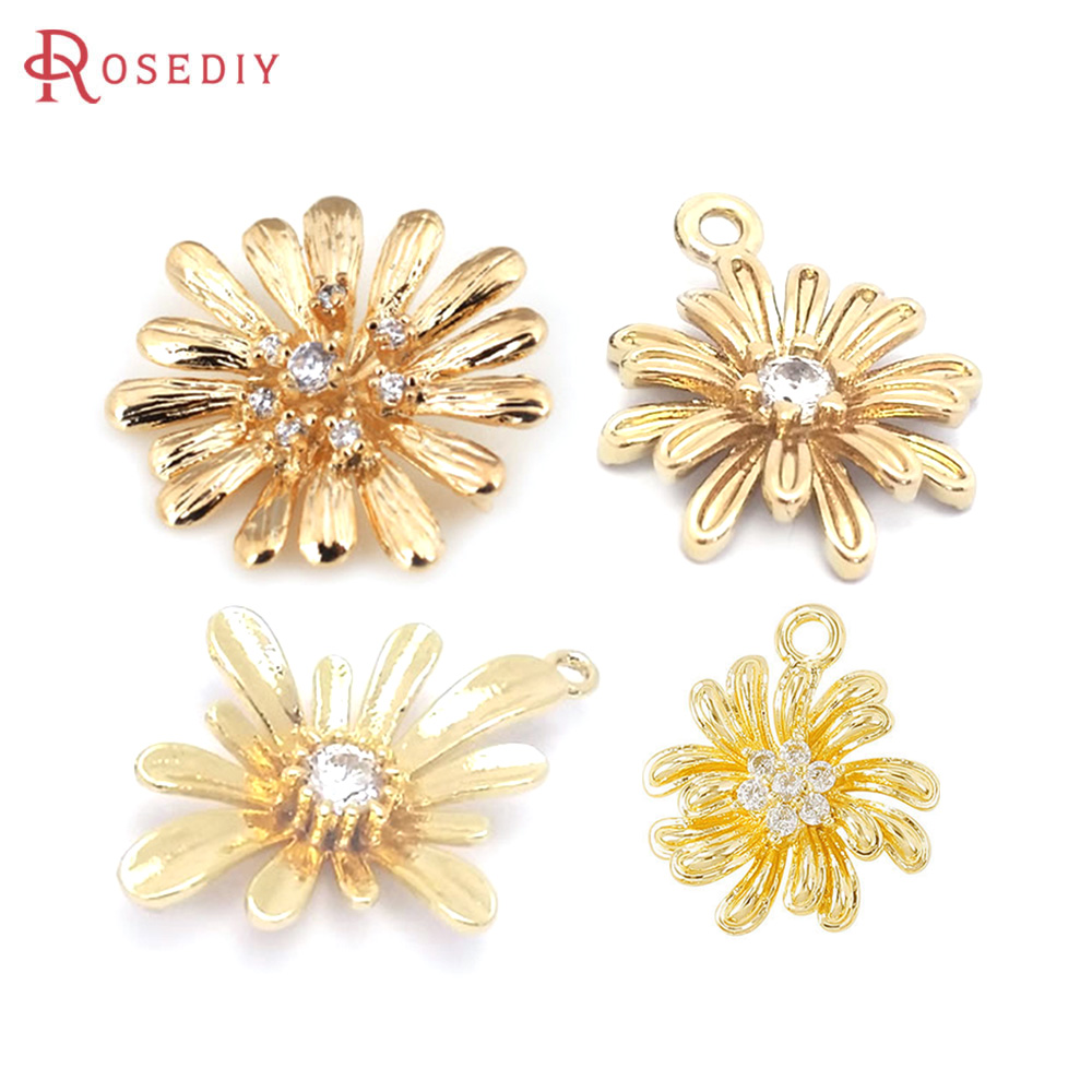18K 골드 컬러 황동 해바라기 데이지 참 펜던트 고품 - Women'S Fashion Earrings 리뷰 및 가격
