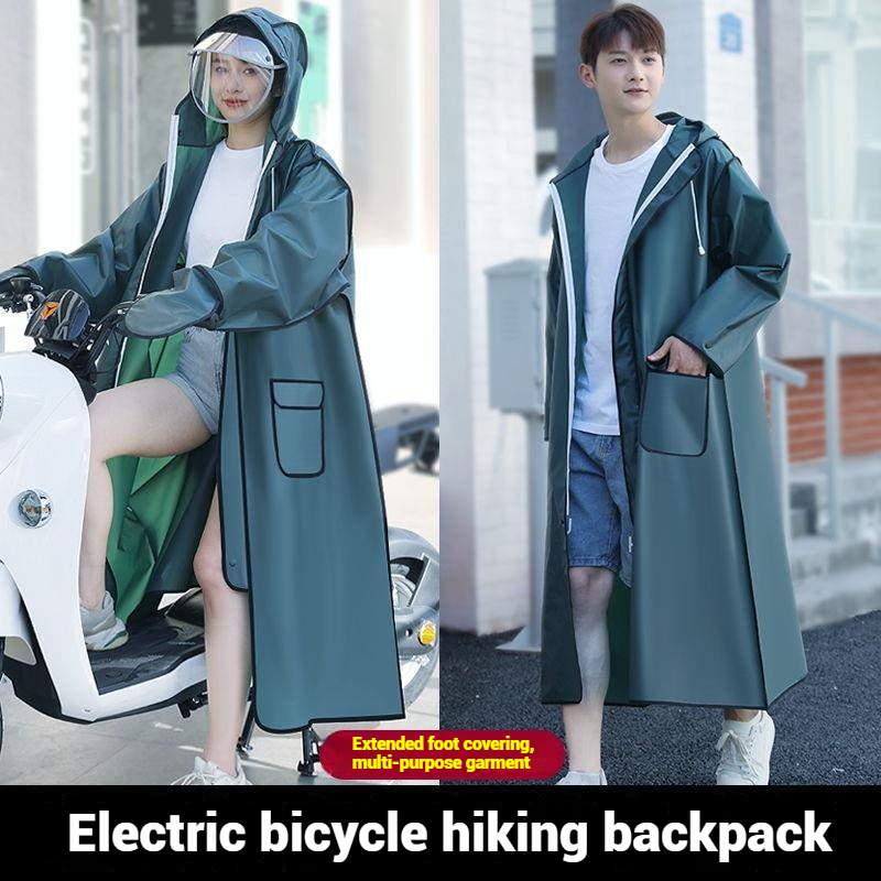 블랙 패션 성인 방수 긴 비옷 여성 남성 비옷 후드 아 - Women'S Fashion Raincoat 리뷰 및 가격